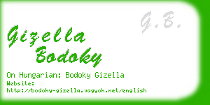 gizella bodoky business card